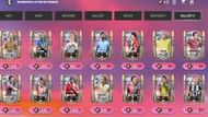 Snippet showing available cards in the EA FC Mobile Ragnarok After Daybreak Team 2 Shards exchanges (Image via EA Sports)